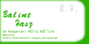 balint hasz business card